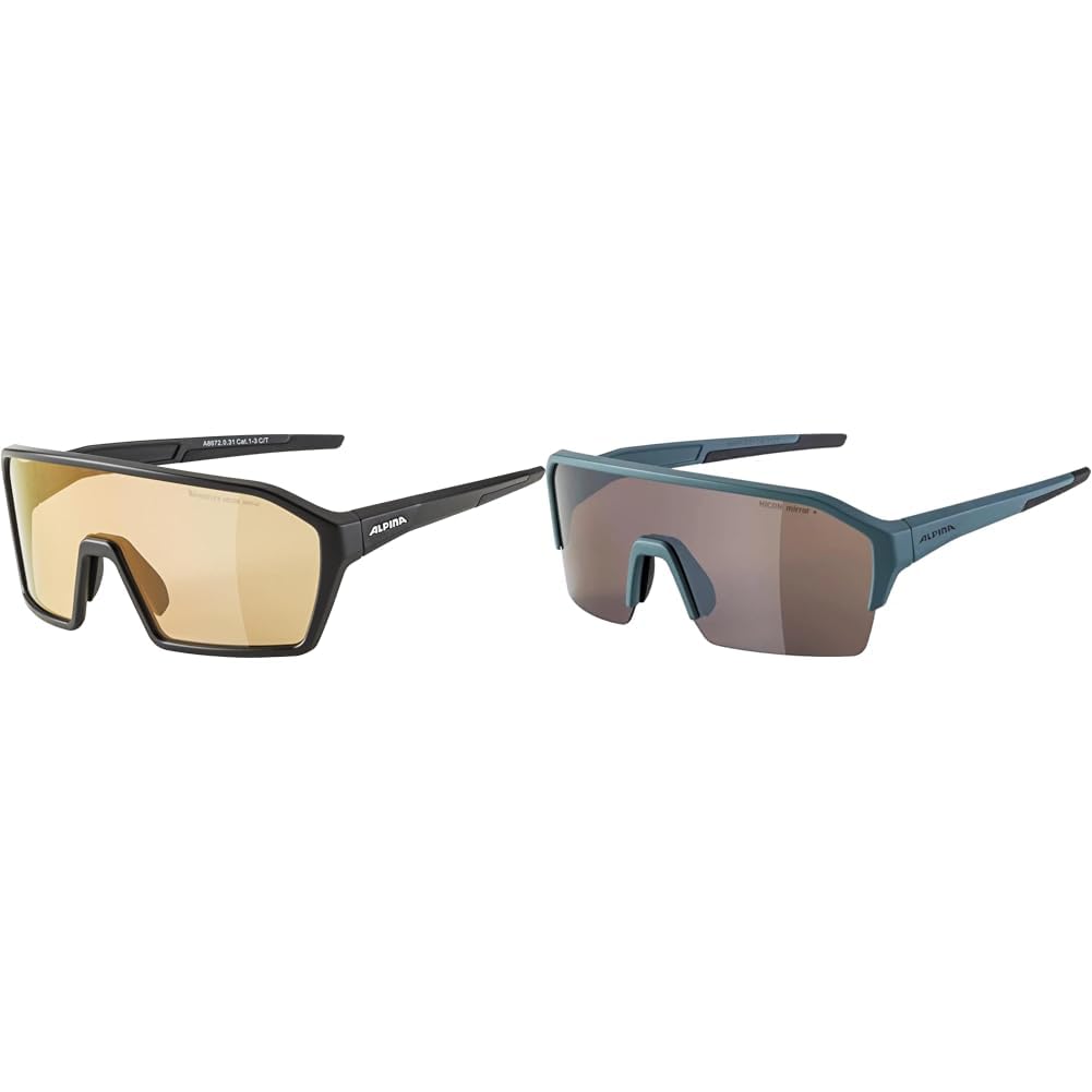 ALPINA RAM Q-LITE V - Selbsttönende, Bruchfeste & Beschlagfreie Sport- & Fahrradbrille & RAM HR Q-LITE