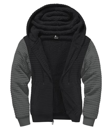 GEEK LIGHTING Mens Fleece Lined Hoodies Zip Up...
