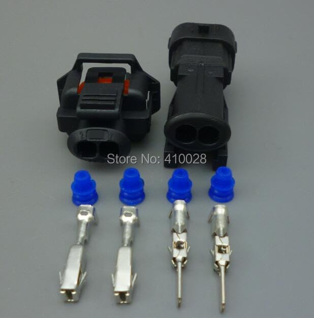 5/30/100sets 2Pin 3.5m Oil Nozzle Plug,Fuel Spray Nozzle Plug,Diesel Common Rail/crankshaft Sensor Connector for car - (Color Name: 5set)