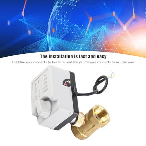 Valvola a Sfera Motorizzata 2 Fili 2 Vie Normalmente Chiusa DN25 Ottone ABS DC 12V a 24V Accessorio Valvola a Sfera Elettrica Motore Sincrono Filettatura del Tubo 1in IP54