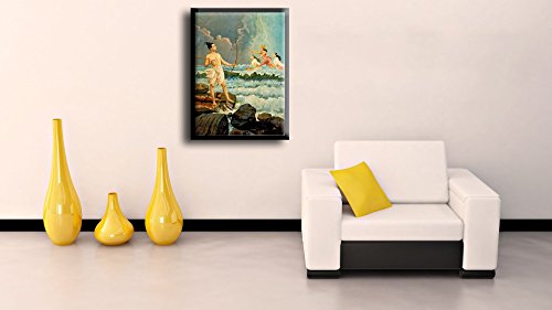 Image of Tallenge - Sri Rama Vanquishing the Sea - Raja Ravi Varma Mythology Collection - Medium Canvas - Framed (18 x 24 inches)