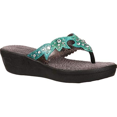 Durango Women's Cheyenne Brown Leather Sandals Cover