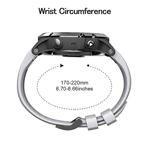 Image of NotoCity Compatible Fenix 7X Sport Silicone Replacement Watch Strap for Garmin Fenix 8 51mm / Fenix 6X / 6X Pro / 3 (Grey)