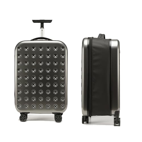 Fully Collapsible Suitcase Carry On Trolley Luggage Hard Shell Travel Suitcase Lightweight with TSA Approved Lock, Scratch, Water & Impact Resistant(Gray,20 inch)2