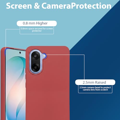 Image of LIRAMARK Liquid Silicone Soft Back Cover Case for OnePlus Nord CE 5 5G| Soft Micro-Fibre Lining Inside | Camera Protection Bump (Red)