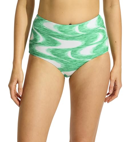 Maillot de bain deux pièces taille haute vert jade pour femme 38