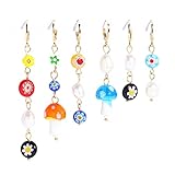 Vercret Hoop Earrings for Women Girls - Y2K Huggie Small Tiny Dangle Hoop Earring with Charm...