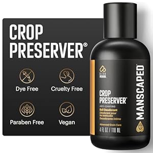 MANSCAPED® The Crop Preserver®, Men’s Ball Deodorant, Male Care Hygiene Moisturizer, Anti-Chafing Groin Protection with Cooling Aloe Vera, 4oz