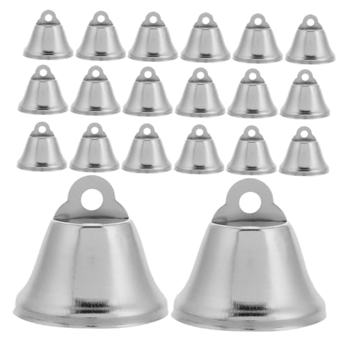 DOITOOL 30pcs Decorative Wind Chime Accessories Wreath Little Bells for Crafts Ornament Bells Small Bell for Craft Christmas Tree Bell Christmas Pendant Bell Craft Jingle Bells Iron Silver