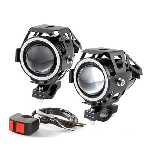 �o�C�N�w�b�h���C�g �ɓK������ �^�C�K�[ 1200 �G�N�X�v���[�� �[�I�[�g�o�C�w�b�h���C�g�⏕�����v U7 Led �X�|�b�g���C�g 12V DRL �t�H�O���C�g�v���W�F�N�^�[���[�^�[(Blue-Switch-2pieces)