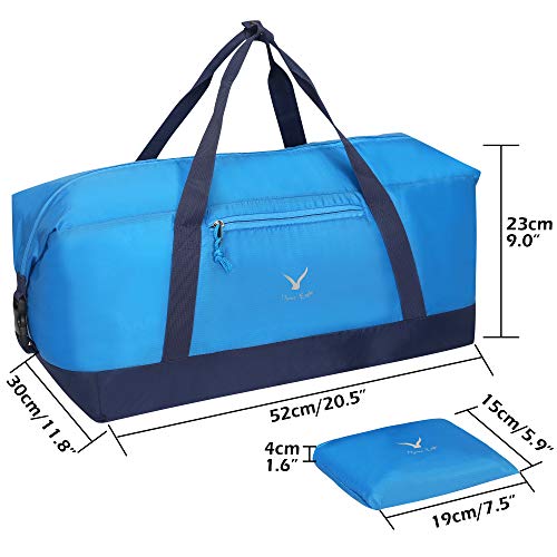 Hynes Eagle 35L Travel Duffel Bag Foldable Sports Duffels Gym Bag Outdoor Weekender Bag for Men and Women Blue