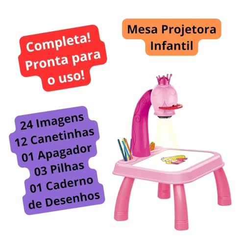Mesa Projetora Infantil Rosa Aprendendo a Desenhar Mesa Projetora Infantil Desenho Educativa Lousa M