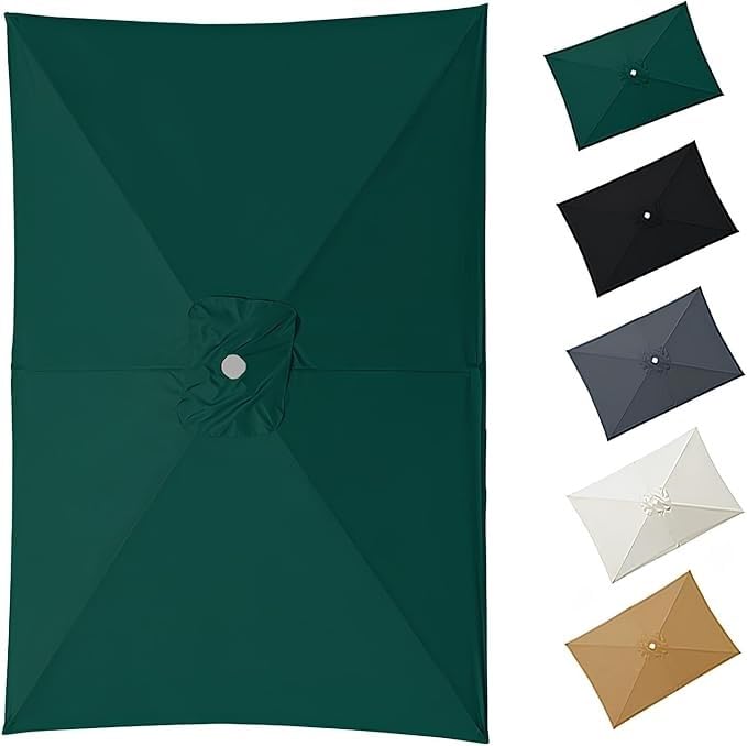 Toile pour parasol auvent housse de rechange rectangulaire vert jardin