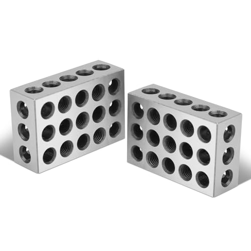Präzisionsblöcke, Parallelblöcke, Parallelblöcke Metrische, Spannblöcke Metrisch, 1-2-3 Spannblöcke, präzisionsgehärteter Stahl 23-Loch-Spannblock 0,0001Maschinist 123 Vorrichtung für Fräsmaschine