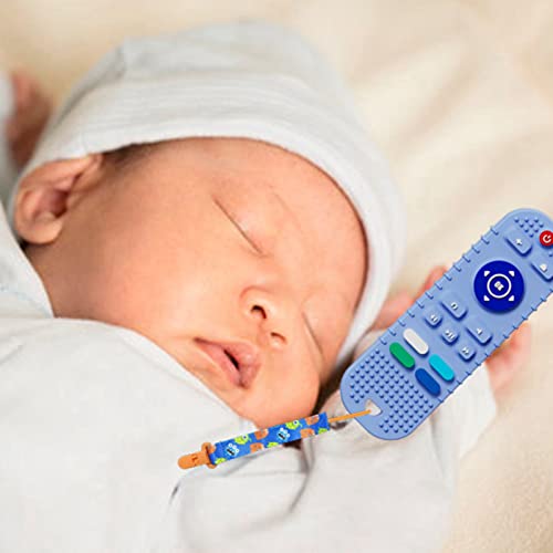 Image of Baby Teething Toys, 2 Pack Soft Silicone Remote Control Shape Teething Toys for Babies 6-12 Months, BPA Free Molar Teether Chew Toys for Infant Boys Girls Baby (Beige & Beige)