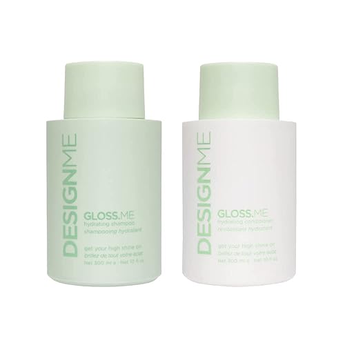 Design.Me GLOSS.ME Champú hidratante y acondicionador para cabello seco | Champú de cáñamo y aceite de argán con acondicionador de cabello lacio y