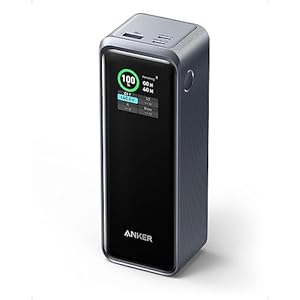 Anker Prime Power Bank, 27,650mAh 3-Port 250W Portable Charger (99.54Wh) Smart App, Compatible with MacBook Pro/Air, iPhone 16/15/14/13 Series, Samsung, Dell, and More (Charging Base Not Included)