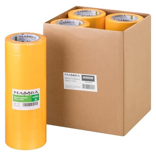 32 x Goldband Fineline Tape Klebeband 30 mm x 50 m | Malerband Soft Tape Kartonpreis 0,040EUR/m