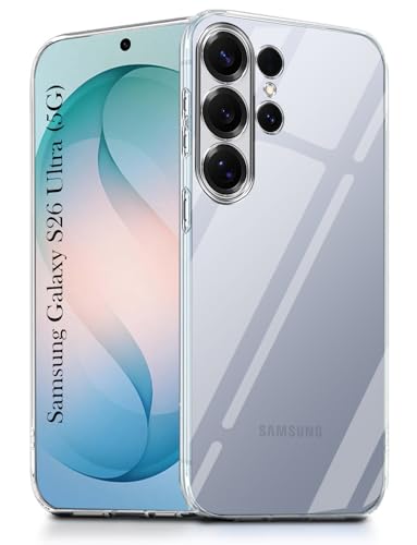 Image of Jkobi Silicone Back Cover Case for Samsung Galaxy S26 Ultra (Clear Shockproof Case with Camera Protection | Soft and Flexible | Transparent)
