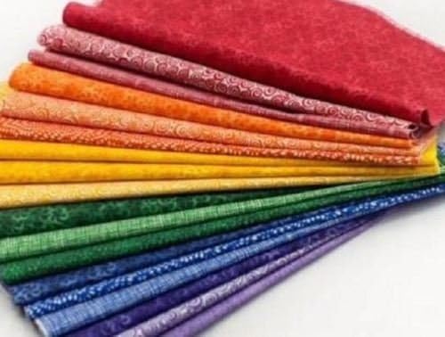 108pcs Rainbow Basics pre Cut Charm Pack 5" Squares - 100% Cotton Fabric Quilt
