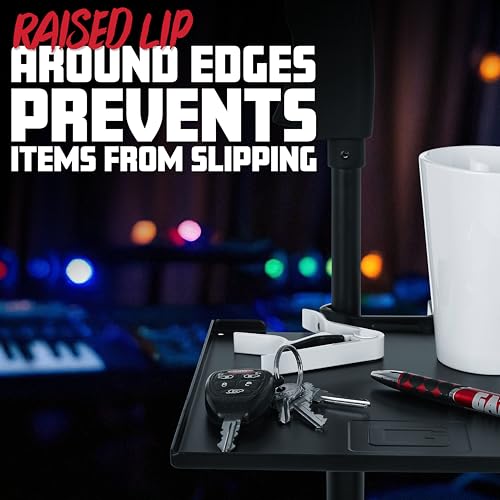 Gator Frameworks Zubehörablage für Mikrofonständer, 23 x 23 cm Fläche mit max. 4 kg Belastbarkeit, schwarz (GFW-SHELF0909)