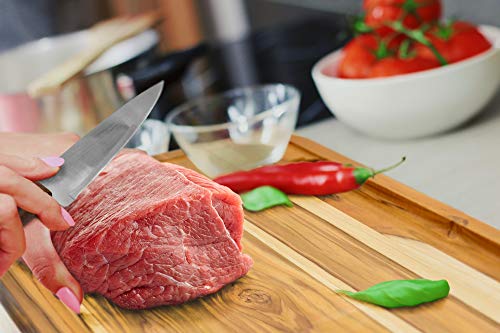 TABUA TECA PARA CHURRASCO 41 X 36 CM, STOLF