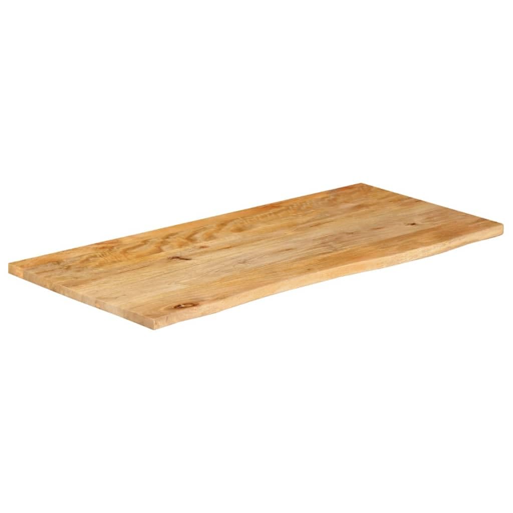 Dessus de table à bord vivant 100x60x2,5cm bois massif manguier