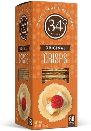 34 Degrees Crisps | Original Crisps | Thin, Light & Crunchy Crisps, Single Pack (4.5oz)