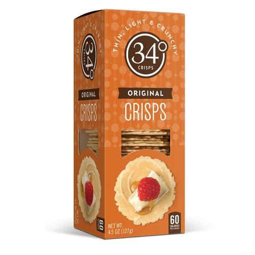 34 Degrees Crisps | Original Crisps | Thin, Light & Crunchy Crisps, Single Pack (4.5oz)