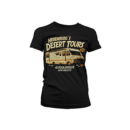 Breaking Bad Officially Licensed Merchandise HeisenbergÂ´s Desert Tours Women T-Shirt (Black), Medium