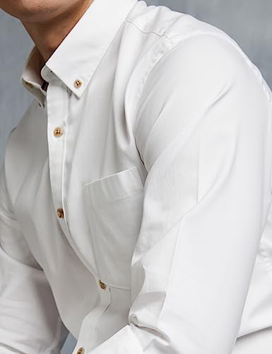 Image of Symbol Premium Men Stylish Solid All Day Fresh Buttondown Casual Shirt - Regular Fit | Plain | Full Sleeve | Cotton Semi Formal Wear (Available in Plus Size & Combo Pack)