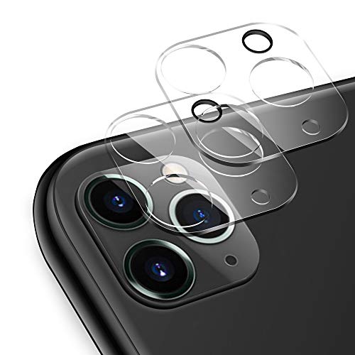 [New Design] Noii Camera Lens Protector for iPhone 11 Pro 5.8 inch/ 11 Pro Max 6.5 inch,with Flash ANTI GLARE CIRCLE,[2 Pack] 3D full Coverage Tempered Glass,Easy Install Anti-Scratch - Clear.