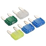 エーモン(amon) ミニ平型ヒューズセット 15/20/25/30A (約11×16×4mm) 計5個入 3682