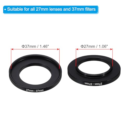 PATIKIL 27mm-37mm Metal Step Up Ring with Cleaning Cloth - Image 2