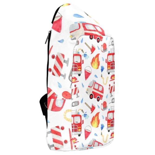 Sac à dos à bandoulière multicolore de 16x36.5x8.4cm léger et compact - 4