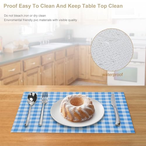 Sets de table antidérapants lot de 4 lavables et imperméables en PVC - 5
