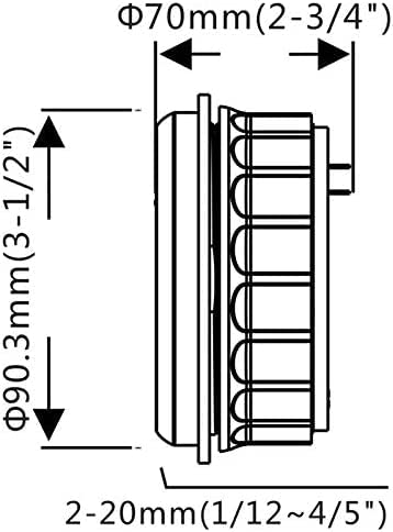 Geloo 85mm Boot Tachometer Messgerät 4000RPM Tacho Meter wasserdicht für Auto LKW Boot Diesel Motor 0-4000 RPM Marine RPM Tachometer Außenbordmotor 9-32V