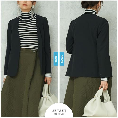 Women's Multifunctional Collarless Suit Jacket Cardigan Blazer with Inside Pockets and Wrinkle-Resistant3