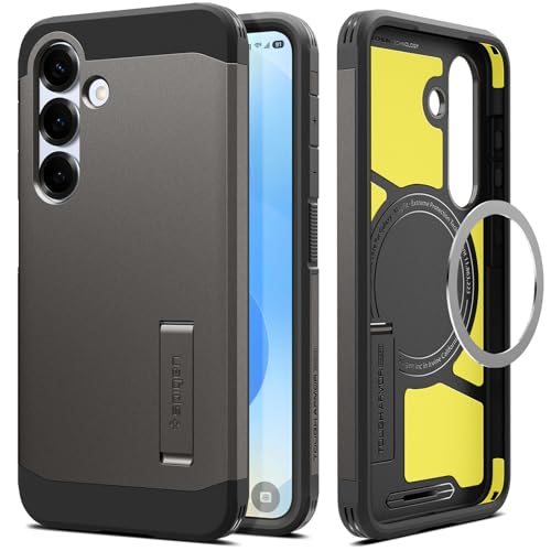 Image of Spigen for Galaxy S25 Plus Case, Tough Armor MagFit [Kickstand] [Compatible with MagSafe] [Military-Grade Protection] - Gunmetal