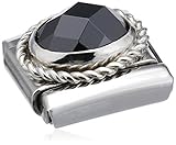 Geschlecht: Damen Nomination Composable Damen-Bead Classic Facettierte C. Z. Stahl Silber 925 + Godrone Schwarz 030606/011