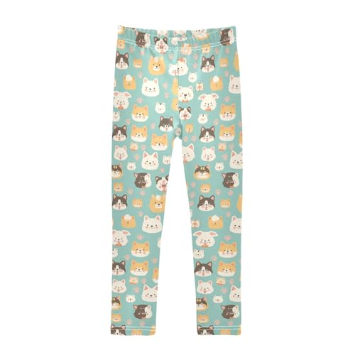 Cute Dogs Kids Girl's Basic Leggings Casual Full Length Leg Yoga Pants Exercise