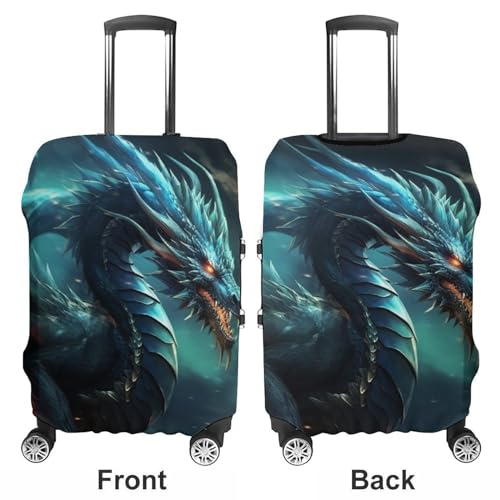 Travel Luggage Covers Dragon Luggage Covers Elastic Washable Luggage Protector Stretch Suitcase Cover Dust-Proof Suitcase Cover Baggage Protector for 19-32 Inch Luggage3
