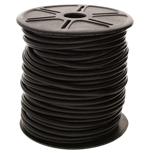 The Beadsmith Leather Cord â€“ Black â€“ 3mm Spool â€“ 25 Yards/22.86 Meters â€“ Indian Leather Thong Ideal for Braiding, Beading, Necklaces, Fine Lacing, Hair Accessories & DIY Jewelry Making