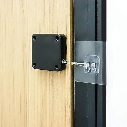 Fitaza Automatic Door Closer - Multifunctional Automatic Door Closer - Automatically Self Closing Door with Drawstring for Internal Home Outdoor Iron Door. 1