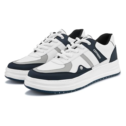 Image of Centrino Low-Top Sneakers for Men | Casual Shoes for Man Stylish | Lightweight Lace-Up Canvas Walking Shoes | Cushioned Insole | Breathable Comfortable Anti-Skid Sole | Trendy Mens Sneaker Shoes Daily (9536)