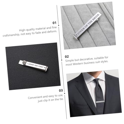 Corbata de padre con pasadores de corbata BESPORTBLE como regalo de boda 2