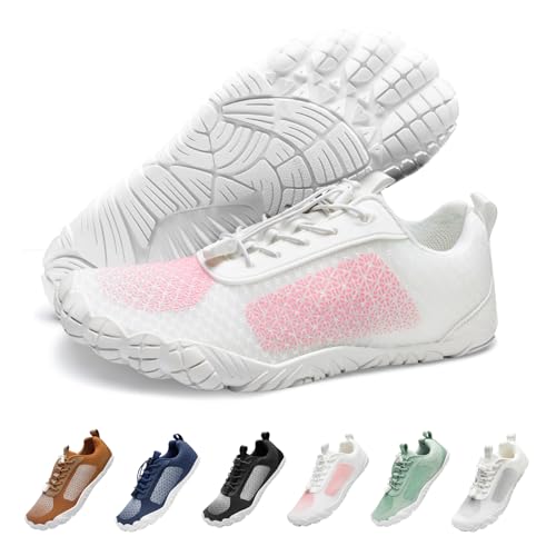 CJROSM Hiking Cloud-Like Barefoot Shoes Women Men Footwear,Minimalist Trail Running Shoe for women,Wide Toe Box Zero Drop Slight Arch-Support Breathable Walking Shoes,Non-Slip Flexible Gym Workout Shoes