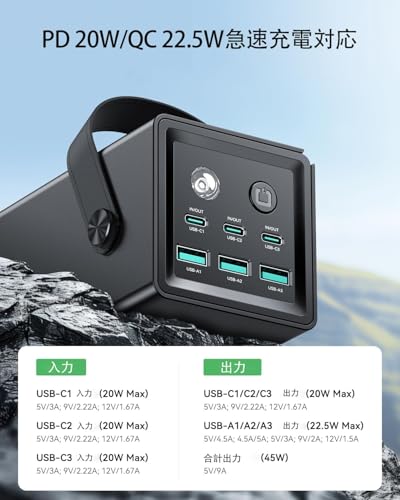 Rocoren モバイルバッテリー大容量 (50000mAh・67.5W出力) RCBP5K-67.5 の商品画像 1