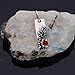 MOUNTJEWELS Natural Red Garnet Pendant Mini Mens Garnet Pendant 925 Sterling Silver Charm Hammered Mens Pendant Birthday Gift For Him Gemstone Mens Pendant