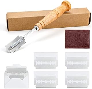 Consina Bread Lame Long Handle Premium Bread Scoring Knife Handcrafted Bakers Lame Built for Bread Bakers, Bakeware for DIY Bread Dough Kitchen with 5 Blades